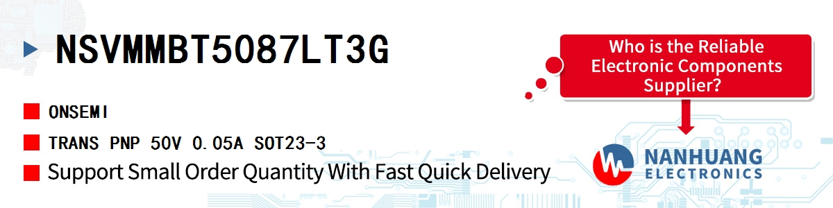 NSVMMBT5087LT3G onsemi TRANS PNP 50V 0.05A SOT23-3