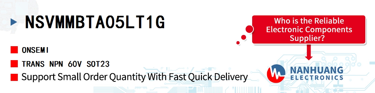 NSVMMBTA05LT1G onsemi TRANS NPN 60V SOT23