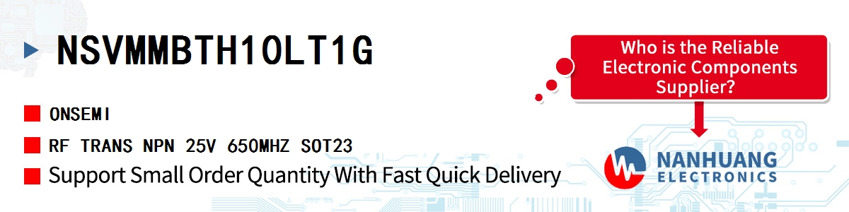 NSVMMBTH10LT1G onsemi RF TRANS NPN 25V 650MHZ SOT23