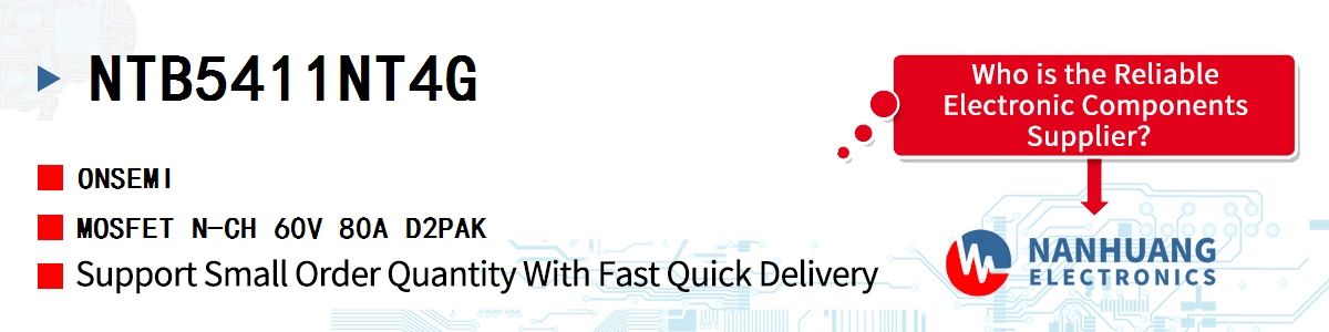 NTB5411NT4G onsemi MOSFET N-CH 60V 80A D2PAK