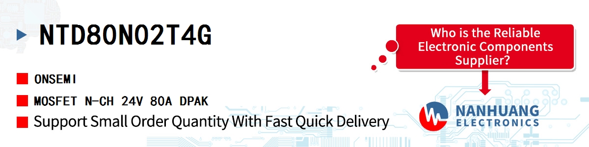 NTD80N02T4G onsemi MOSFET N-CH 24V 80A DPAK