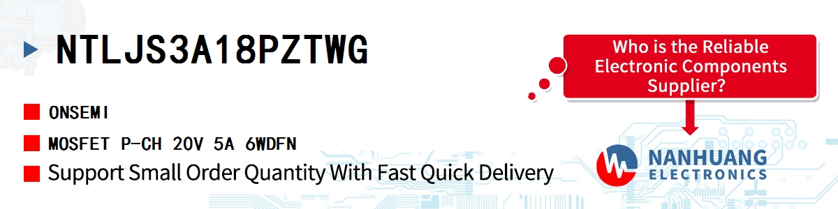 NTLJS3A18PZTWG onsemi MOSFET P-CH 20V 5A 6WDFN