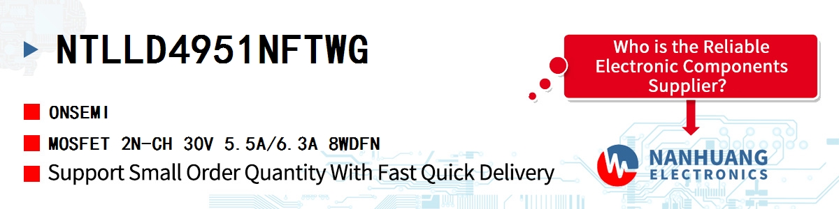 NTLLD4951NFTWG onsemi MOSFET 2N-CH 30V 5.5A/6.3A 8WDFN