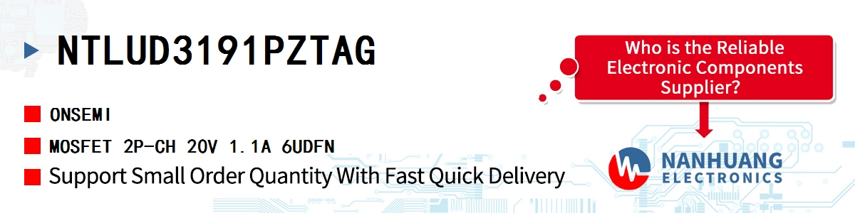 NTLUD3191PZTAG onsemi MOSFET 2P-CH 20V 1.1A 6UDFN