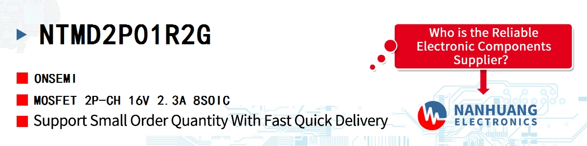 NTMD2P01R2G onsemi MOSFET 2P-CH 16V 2.3A 8SOIC
