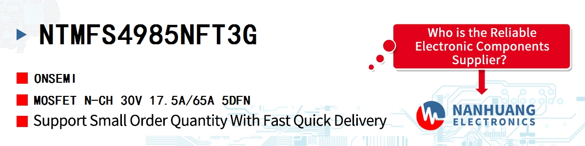 NTMFS4985NFT3G onsemi MOSFET N-CH 30V 17.5A/65A 5DFN