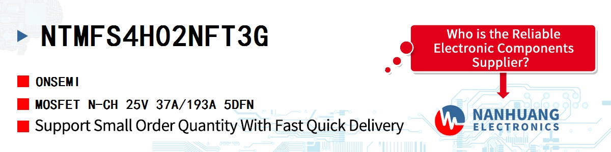 NTMFS4H02NFT3G onsemi MOSFET N-CH 25V 37A/193A 5DFN