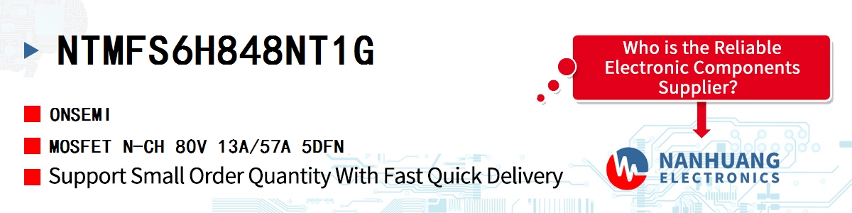 NTMFS6H848NT1G onsemi MOSFET N-CH 80V 13A/57A 5DFN