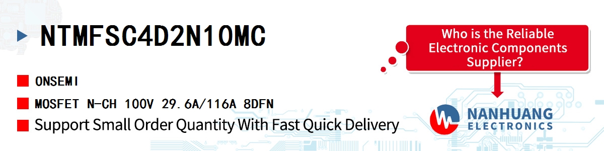 NTMFSC4D2N10MC onsemi MOSFET N-CH 100V 29.6A/116A 8DFN
