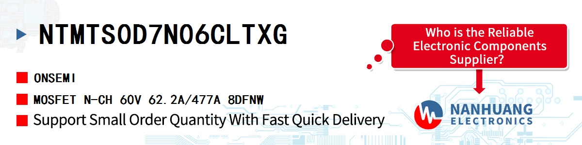 NTMTS0D7N06CLTXG onsemi MOSFET N-CH 60V 62.2A/477A 8DFNW