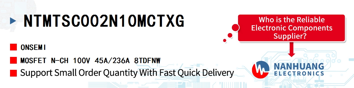 NTMTSC002N10MCTXG onsemi MOSFET N-CH 100V 45A/236A 8TDFNW
