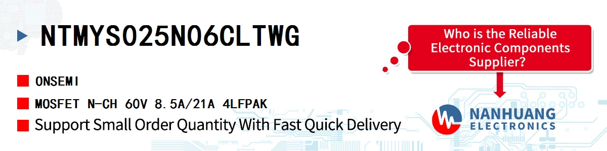 NTMYS025N06CLTWG onsemi MOSFET N-CH 60V 8.5A/21A 4LFPAK