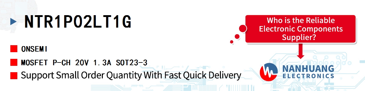 NTR1P02LT1G onsemi MOSFET P-CH 20V 1.3A SOT23-3
