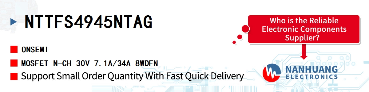 NTTFS4945NTAG onsemi MOSFET N-CH 30V 7.1A/34A 8WDFN