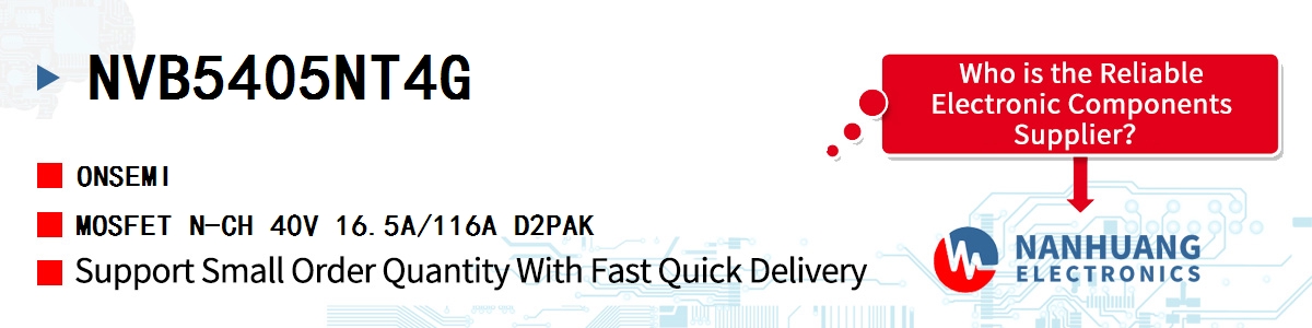 NVB5405NT4G onsemi MOSFET N-CH 40V 16.5A/116A D2PAK