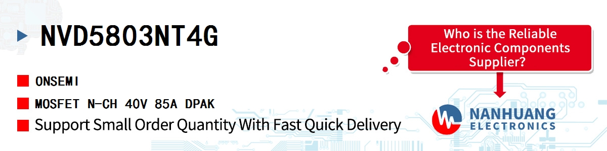 NVD5803NT4G onsemi MOSFET N-CH 40V 85A DPAK