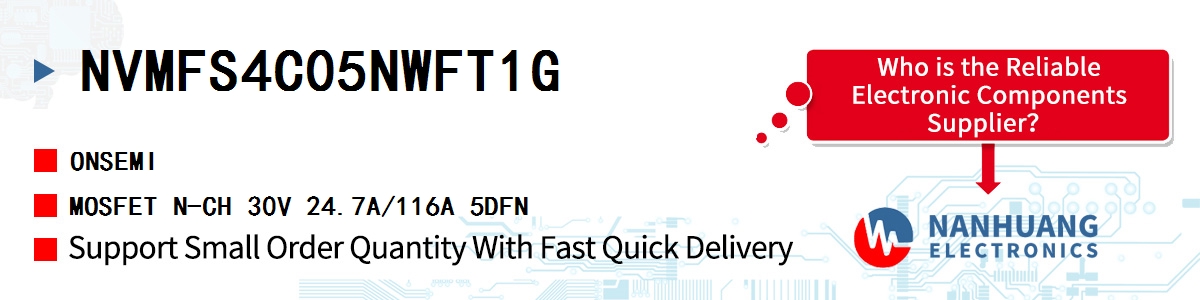 NVMFS4C05NWFT1G onsemi MOSFET N-CH 30V 24.7A/116A 5DFN
