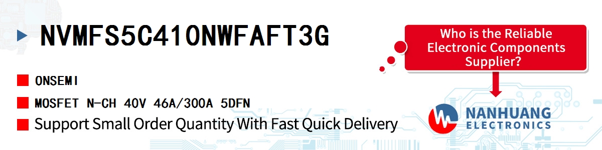 NVMFS5C410NWFAFT3G onsemi MOSFET N-CH 40V 46A/300A 5DFN