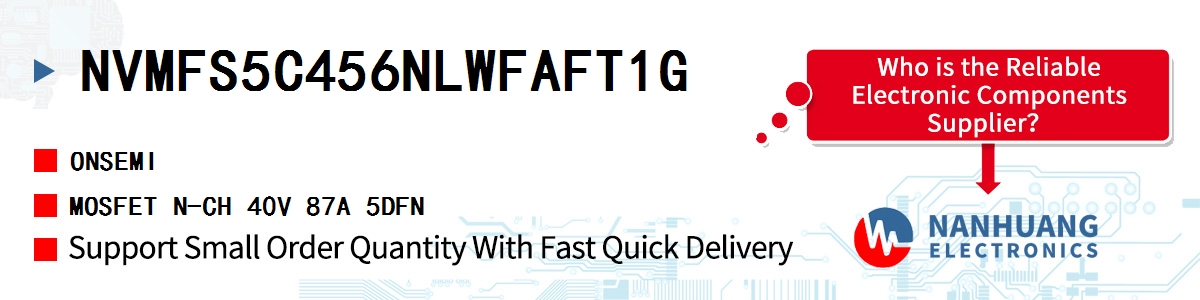 NVMFS5C456NLWFAFT1G onsemi MOSFET N-CH 40V 87A 5DFN