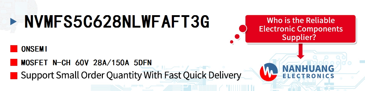 NVMFS5C628NLWFAFT3G onsemi MOSFET N-CH 60V 28A/150A 5DFN