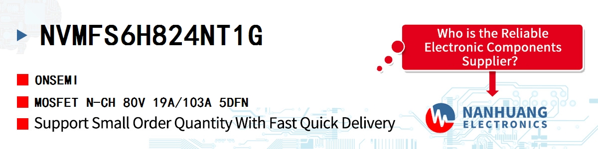 NVMFS6H824NT1G onsemi MOSFET N-CH 80V 19A/103A 5DFN