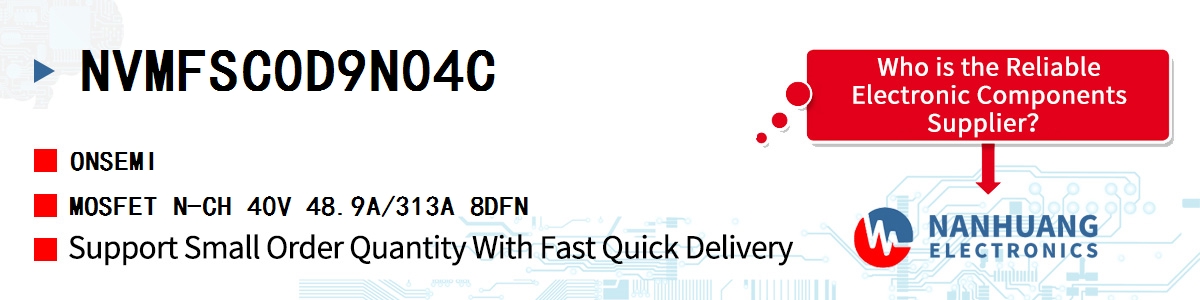NVMFSC0D9N04C onsemi MOSFET N-CH 40V 48.9A/313A 8DFN