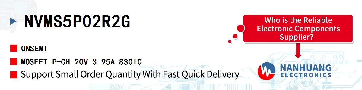 NVMS5P02R2G onsemi MOSFET P-CH 20V 3.95A 8SOIC