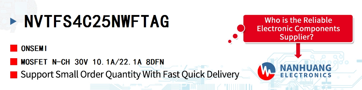NVTFS4C25NWFTAG onsemi MOSFET N-CH 30V 10.1A/22.1A 8DFN