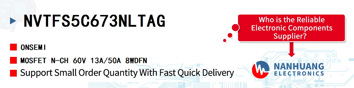 NVTFS5C673NLTAG onsemi MOSFET N-CH 60V 13A/50A 8WDFN