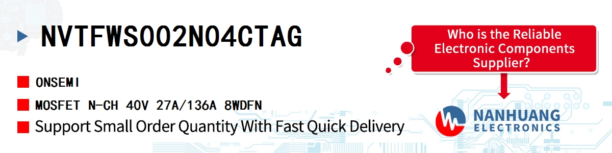 NVTFWS002N04CTAG onsemi MOSFET N-CH 40V 27A/136A 8WDFN