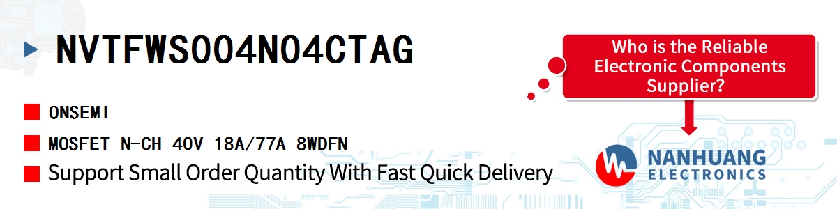 NVTFWS004N04CTAG onsemi MOSFET N-CH 40V 18A/77A 8WDFN