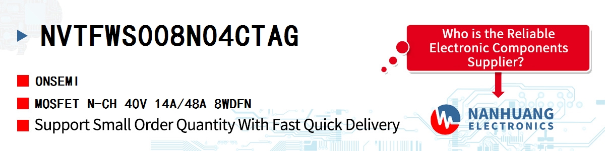 NVTFWS008N04CTAG onsemi MOSFET N-CH 40V 14A/48A 8WDFN