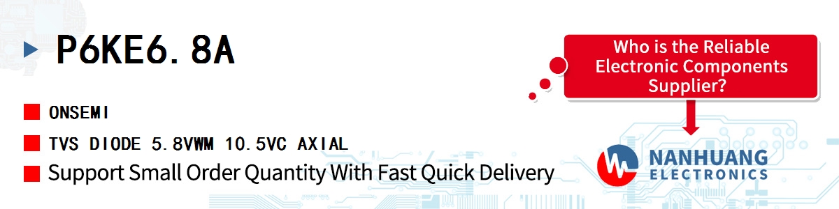 P6KE6.8A onsemi TVS DIODE 5.8VWM 10.5VC AXIAL