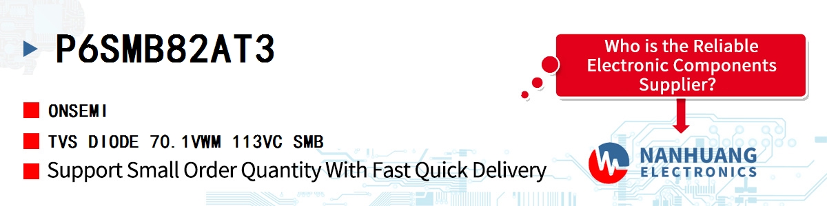 P6SMB82AT3 onsemi TVS DIODE 70.1VWM 113VC SMB