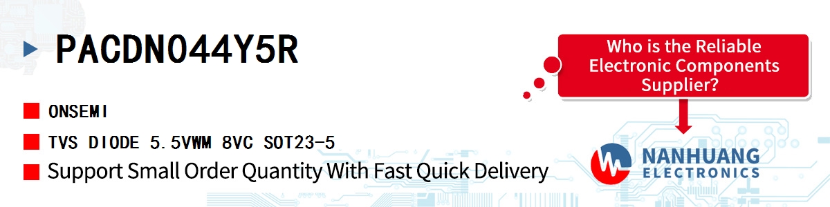PACDN044Y5R onsemi TVS DIODE 5.5VWM 8VC SOT23-5