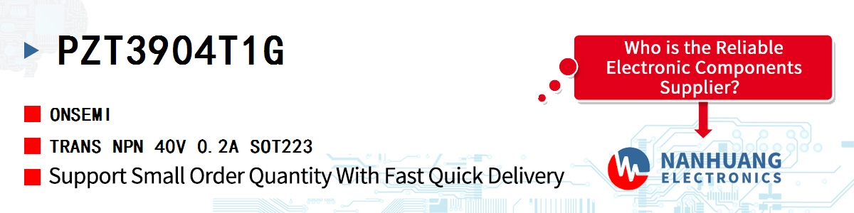 PZT3904T1G onsemi TRANS NPN 40V 0.2A SOT223