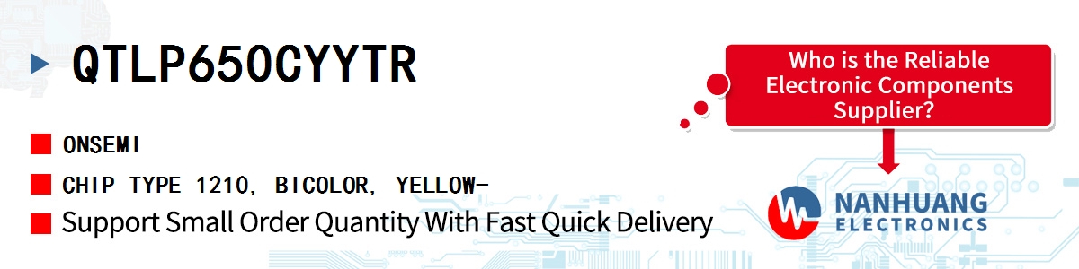QTLP650CYYTR onsemi CHIP TYPE 1210, BICOLOR, YELLOW-