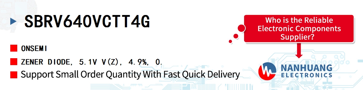 SBRV640VCTT4G onsemi ZENER DIODE, 5.1V V(Z), 4.9%, 0.