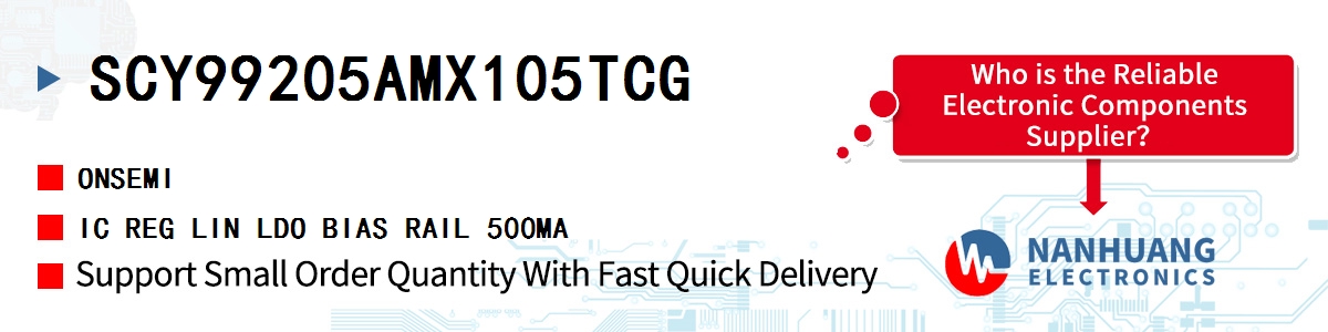 SCY99205AMX105TCG onsemi IC REG LIN LDO BIAS RAIL 500MA