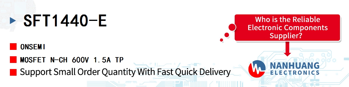 SFT1440-E onsemi MOSFET N-CH 600V 1.5A TP