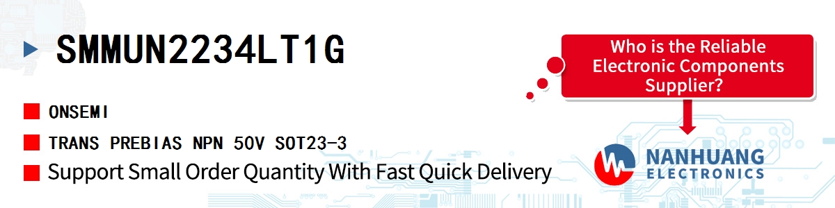 SMMUN2234LT1G onsemi TRANS PREBIAS NPN 50V SOT23-3