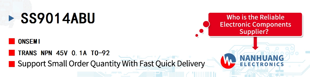 SS9014ABU onsemi TRANS NPN 45V 0.1A TO-92