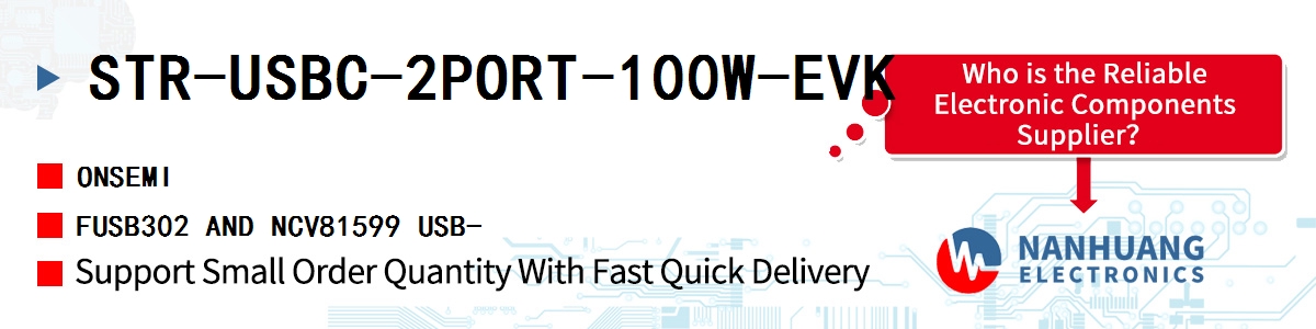 STR-USBC-2PORT-100W-EVK onsemi FUSB302 AND NCV81599 USB-