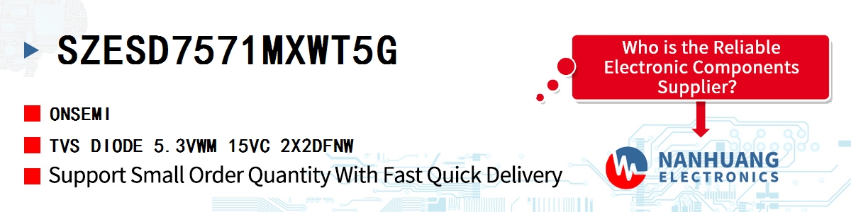 SZESD7571MXWT5G onsemi TVS DIODE 5.3VWM 15VC 2X2DFNW
