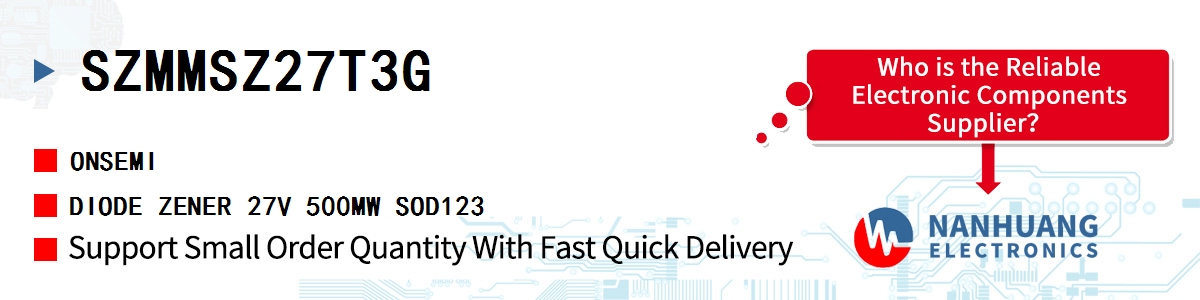 SZMMSZ27T3G onsemi DIODE ZENER 27V 500MW SOD123