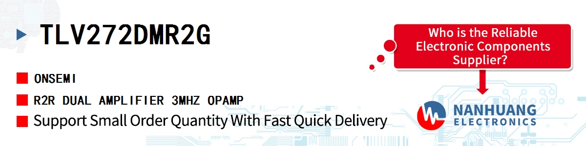 TLV272DMR2G onsemi R2R DUAL AMPLIFIER 3MHZ OPAMP