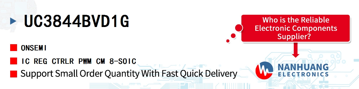 UC3844BVD1G onsemi IC REG CTRLR PWM CM 8-SOIC